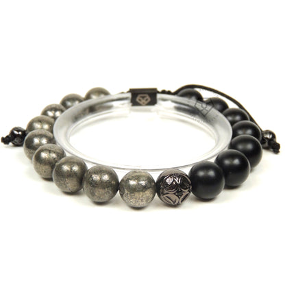 Matte Onyx & Pyrite
