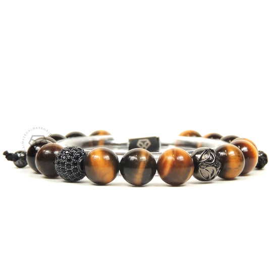 Tiger Eye & Cz Ball