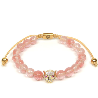 Cz Jaguar & Cherry Quartz
