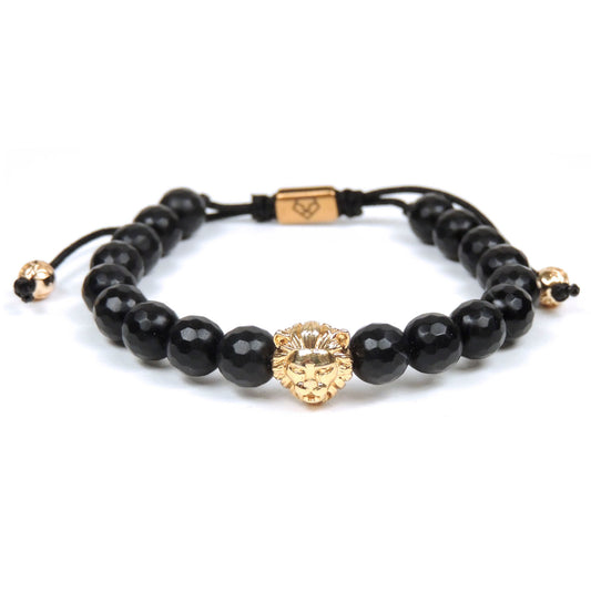Lion Yellow Gold & Agate Faceted