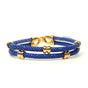 Rings Yellow Gold Double Rope Blue Stingray