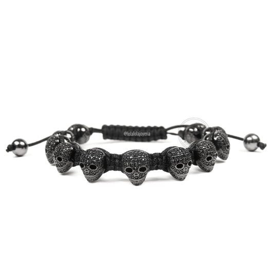 Ruthenium Luxury Cz Skulls