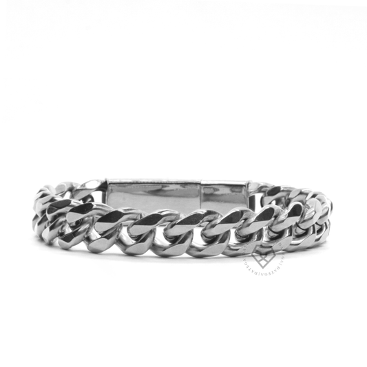 Lock White Gold Chain Bracelet