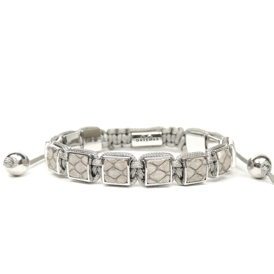 Square White Gold Gray Python