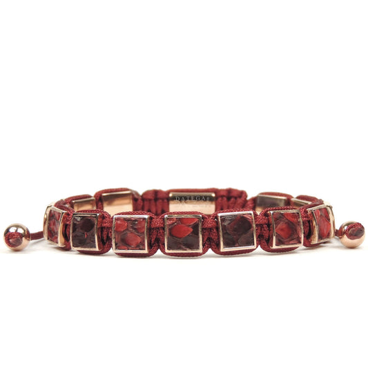 Square Rose Gold Red Python