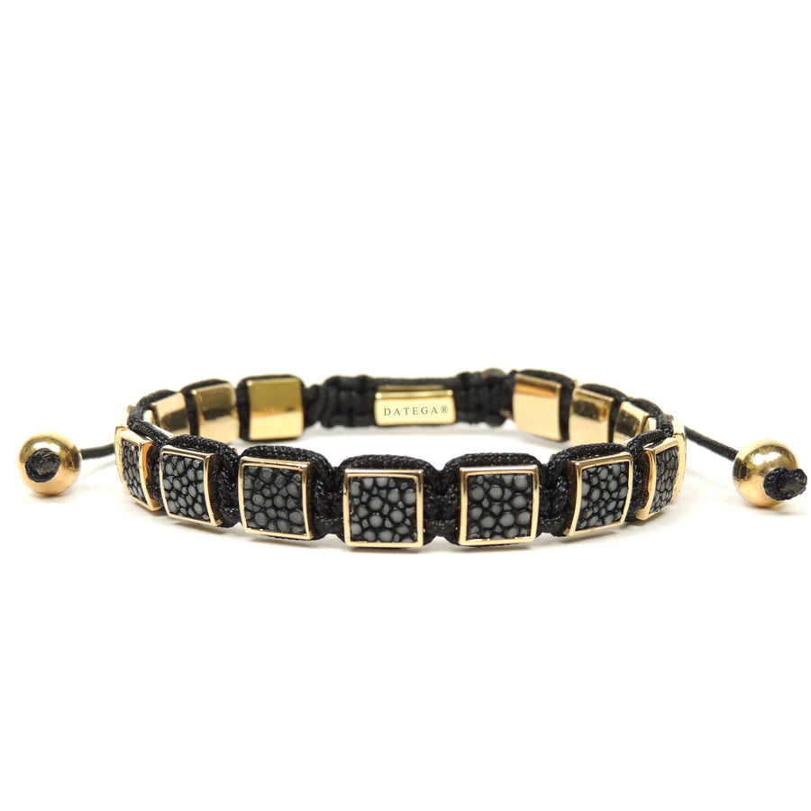 Square Yellow Gold Black Stingray