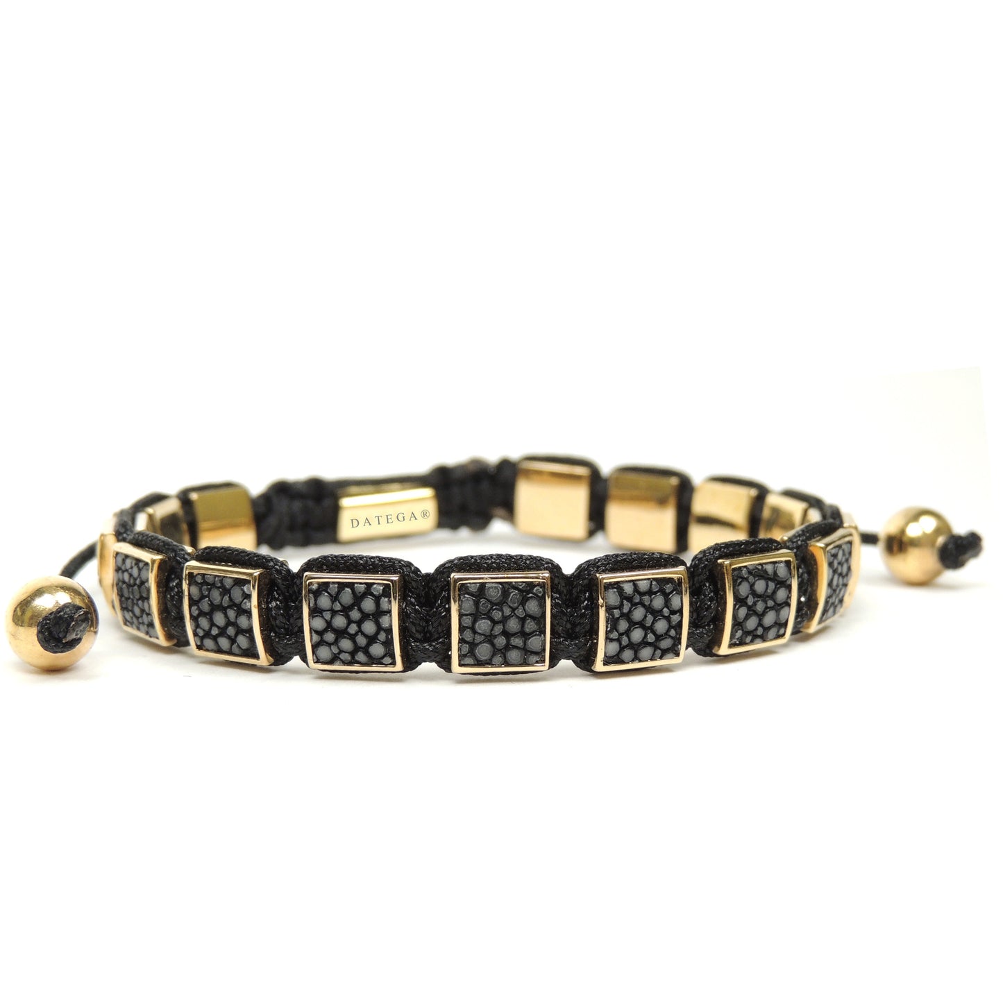 Square Yellow Gold Black Stingray