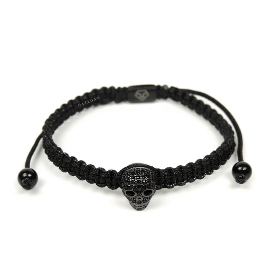 Luxury Skull Ruthenium - Black Rope