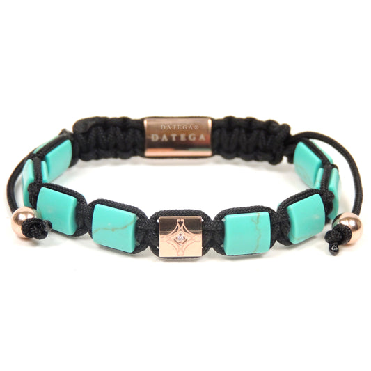 Turquoise & Rose Gold Star Bracelet