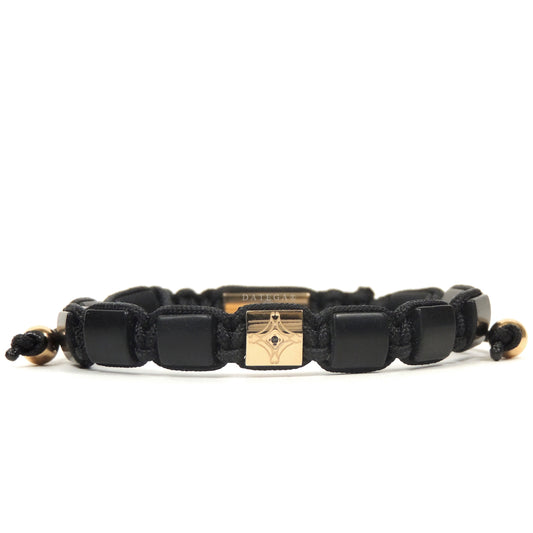 Onyx & Yellow Gold Star Bracelet