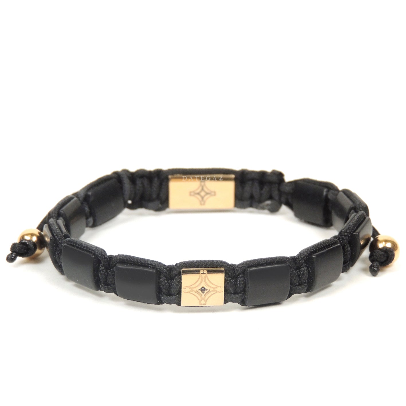 Onyx & Yellow Gold Star Bracelet