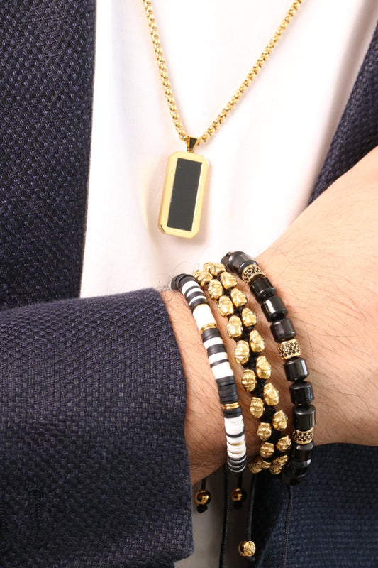 Swarm Skull Yellow Gold Bracelet