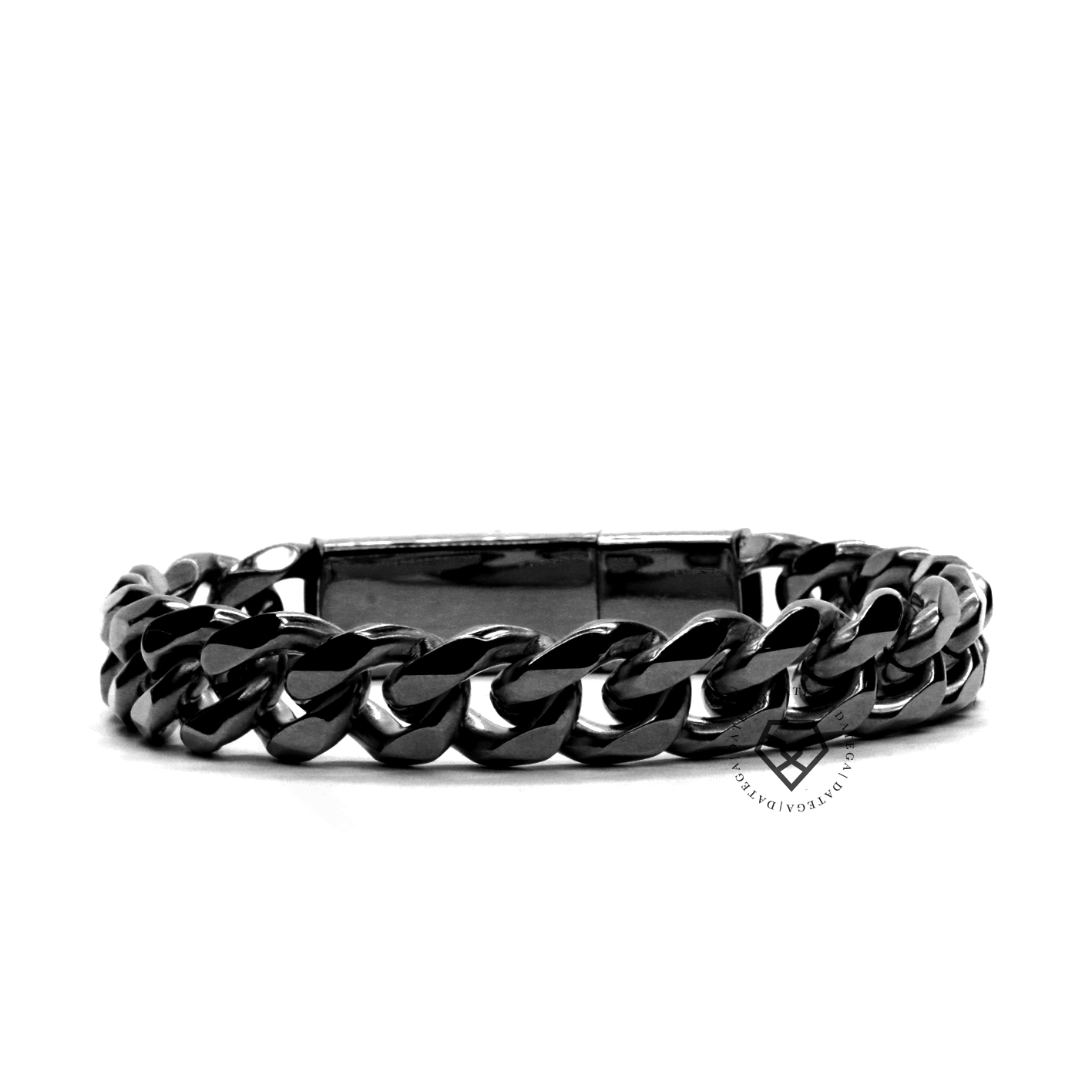 Lock Ruthenium Chain Bracelet