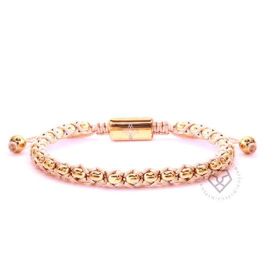 Woven Box Chain Rose Gold & Caramel