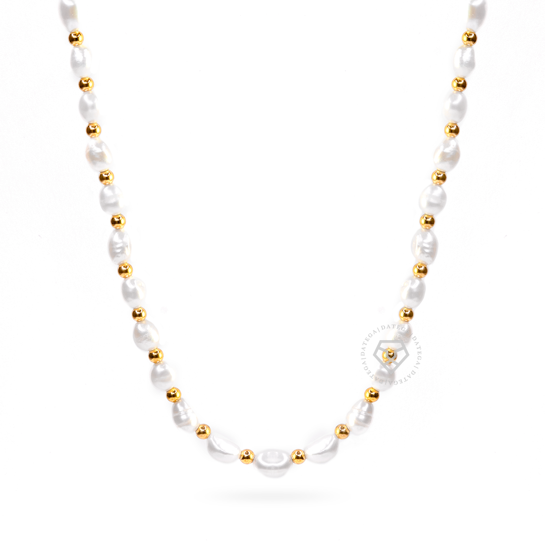 Barroque Pearl Necklace & Gold