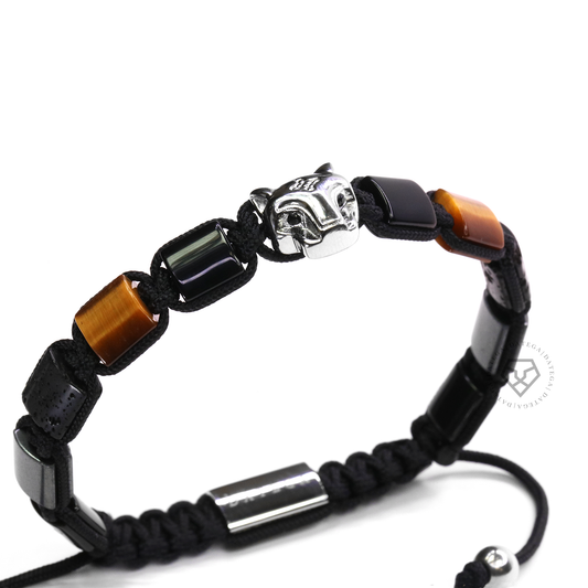 Grand Jaguar White Gold, Onyx & Tiger Eye