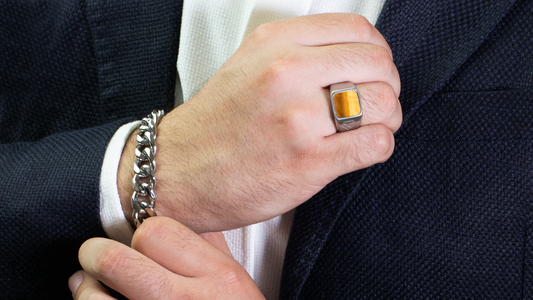 Lock White Gold Chain Bracelet