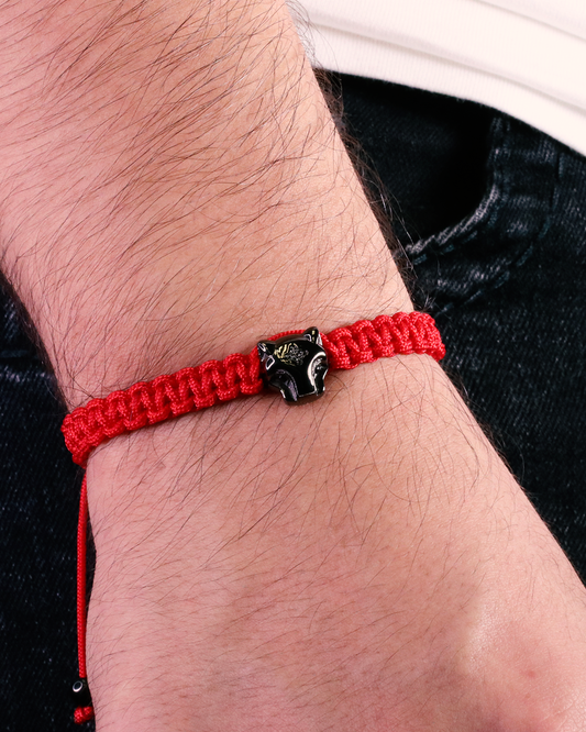 Grand Jaguar Ruthenium & Red Rope