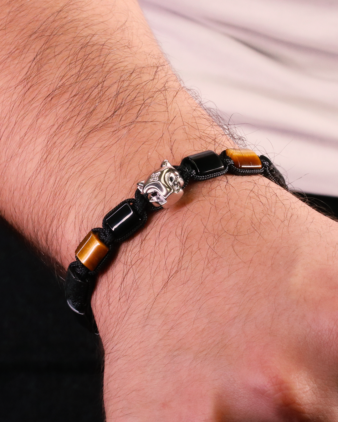 Grand Jaguar White Gold, Onyx & Tiger Eye