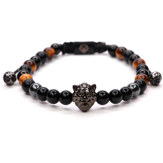 Lion Ruthenium, Onyx & Tiger Eye