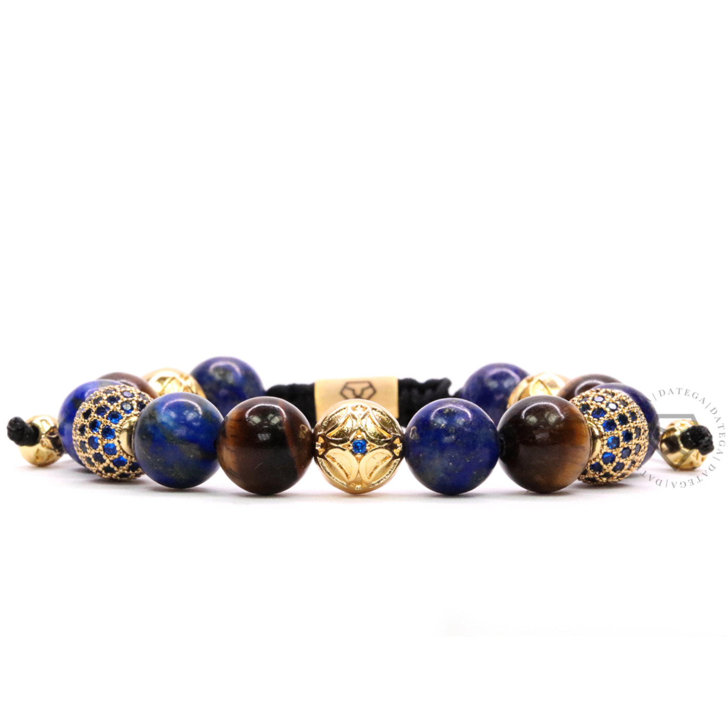 Brown Tiger Eye & Blue Cz